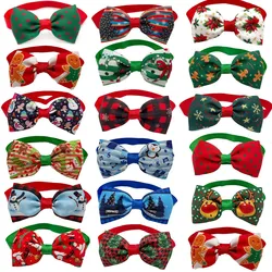 10 pezzi accessori natalizi per animali domestici papillon cervo neve stile babbo natale collare per animali domestici forniture per toelettatura cravatte per papillon per cani di piccola taglia