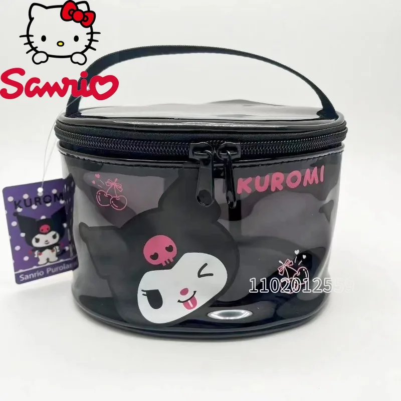 Sanrio Hello Kitty New Cosmetic Bag Cartoon Transparent Portable Cosmetic Bag Fashion Waterproof Storage Toilet Bag High Quality