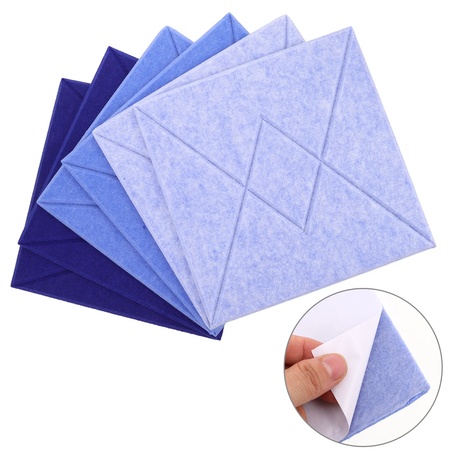 6 قطعة بلاط الحائط اللباد نمط الخامس مخطط لينة لوحة الإعلانات الزخرفية لغرفة مكتب الفصول الدراسية صورة متعددة الوظائف #1