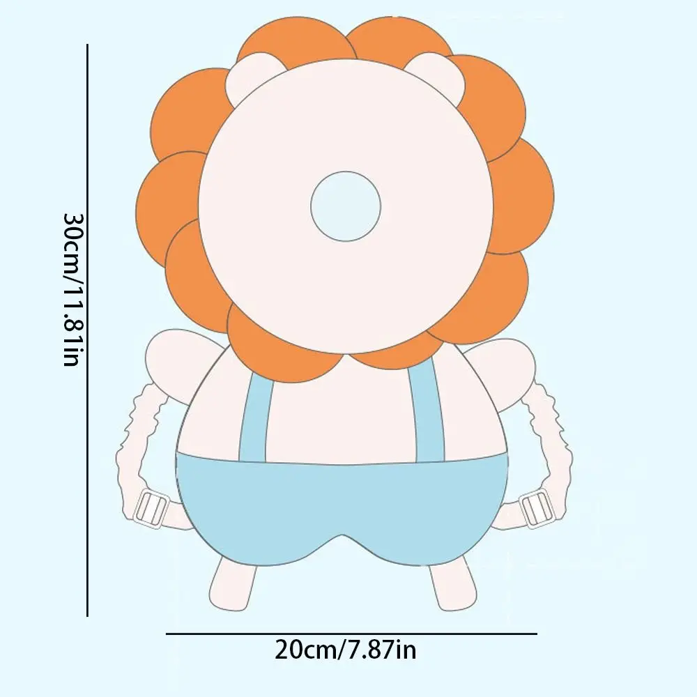 Katoenen hoofdbeschermingskussen voor baby's Verminder valschokken Verstel riem Peuters Rugzakkussen Zacht veiligheidsrugkussen Peuters