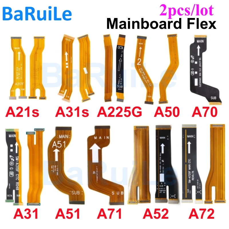 BaRuiLe 2Pcs Mainboard Flex Cable Motherboard Dock For Samsung A22 5G A21s A30s A31 A51 A71 A52 A72 A50 A70 Connector Main Board