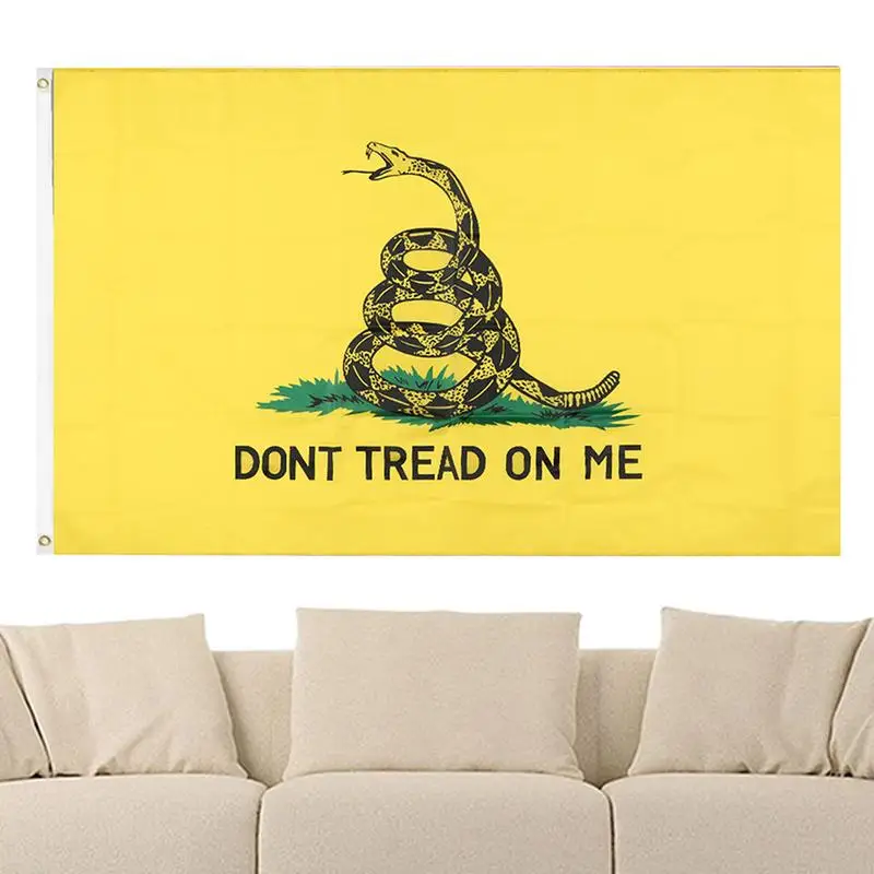 Conservative Flag Rattle Snake Banner Double Sided Tea Party Rattlesnake Flags Gadsden Libertarian Flags 3559 Inches For Bedroom