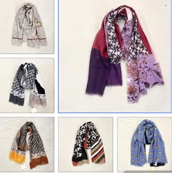 Foreign trade original single Italian autumn and winter new light luxury wool thickened shawl scarf