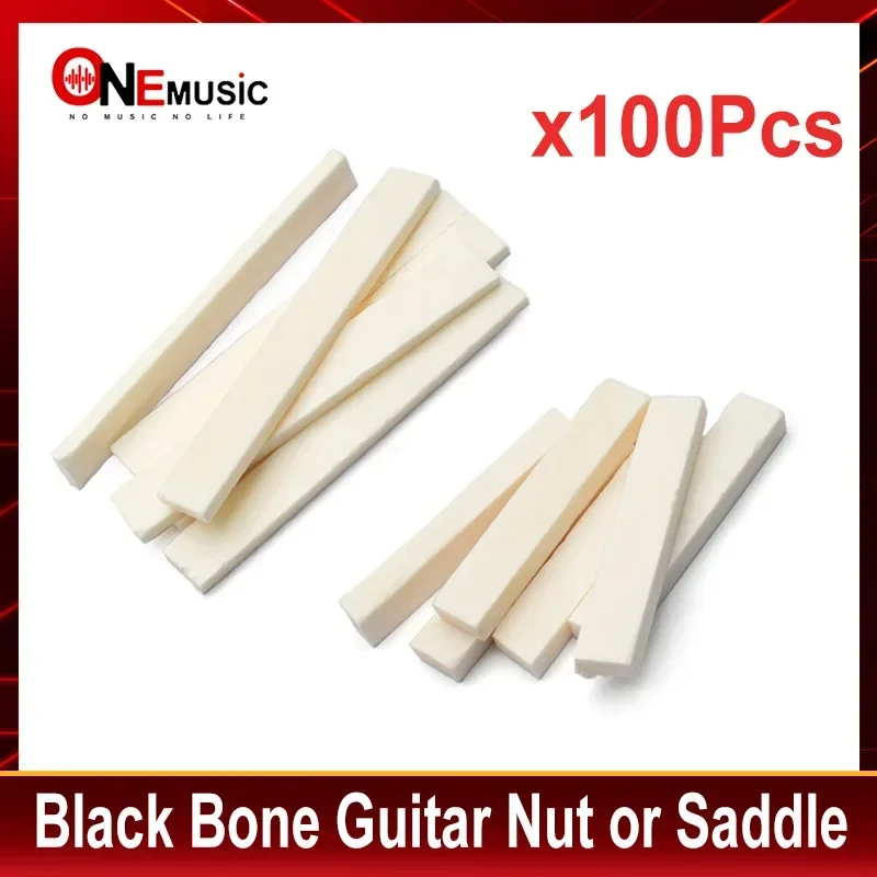 

100pcs Bone Guitar Nuts String Bridge Saddle Blank for Acoustic Classical Guitar Mandolin Banjo Ukulele Guitar Accessories