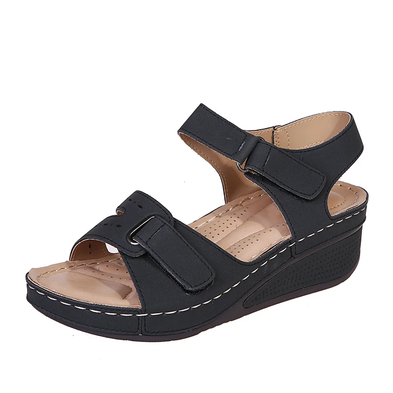 2026 Neue Modische Sommer-Damensandalen mit Weicher Sohle, Keilabsatz und Plateau, Elegante Schuhe für Damen in Übergrößen 35-44