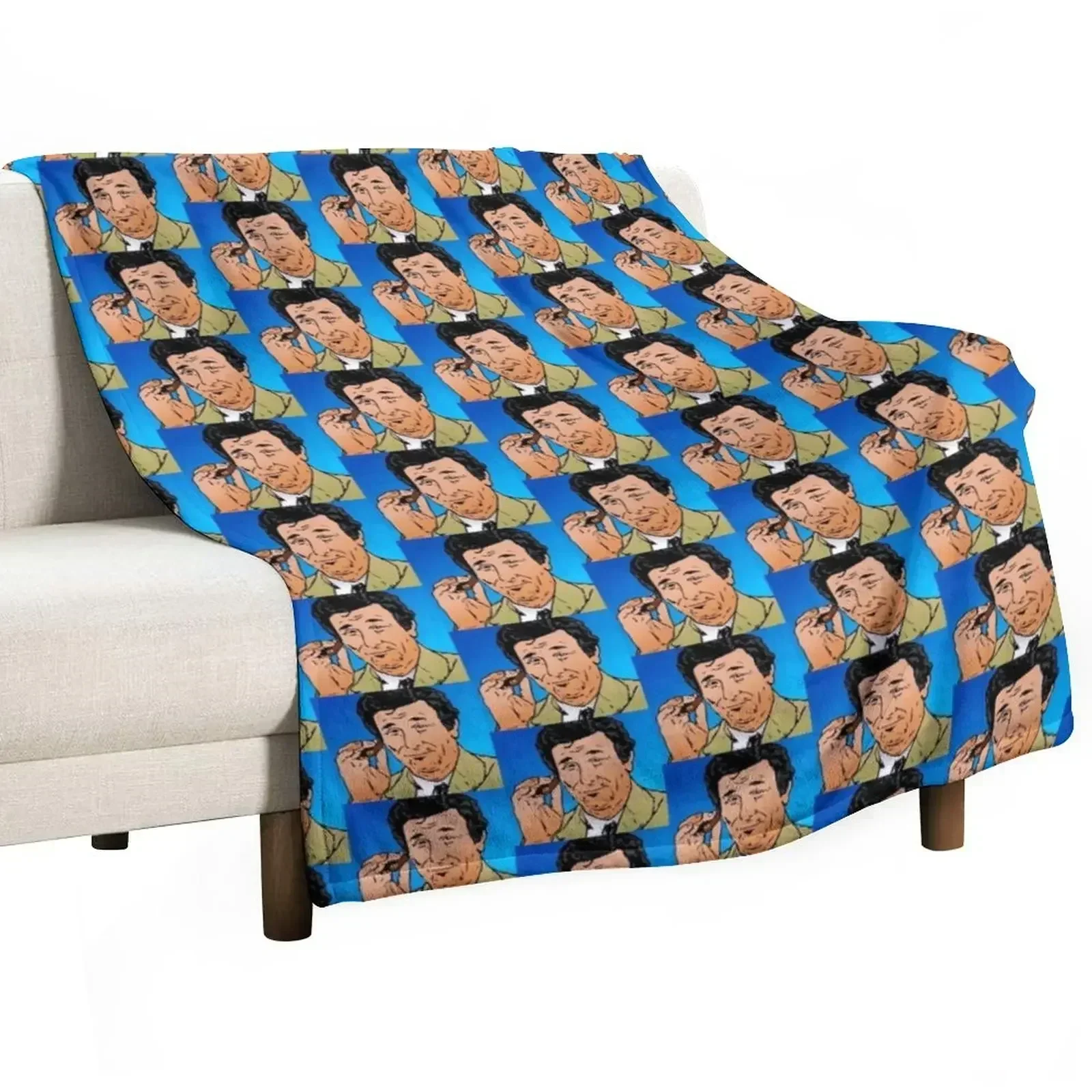 peter falk columbo Throw Blanket Retros halloween Cute Sofa Quilt warm for winter Personalized Gift Blankets