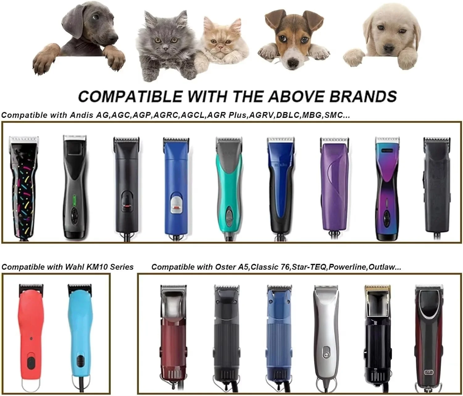 3F 4F 5F 7F المهنية الحيوانات الأليفة المقص شفرة استبدال A5 شفرة تناسب معظم Andis AG AG2 AGCC AGC2 MBG سلسلة الحيوان كليبرز
