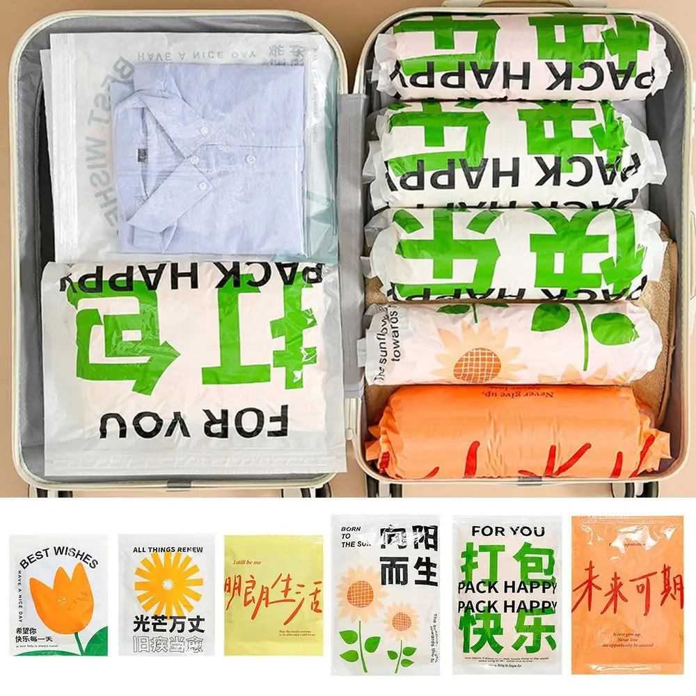 

Hand-rolled Vacuum Compression Bag Cartoon Flower with Valves Venting Vacuum Bags Clothes Quilt Press Exhaust Air Sealed Bag