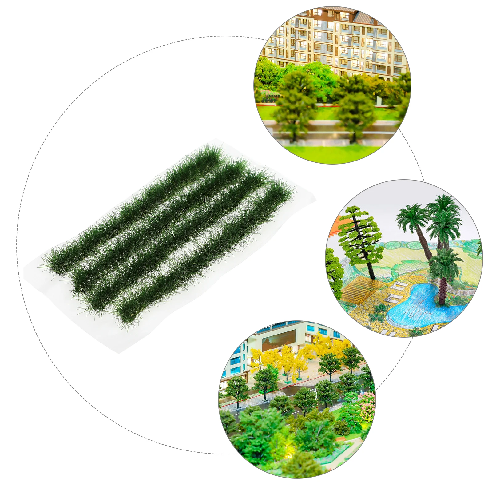 

Artificial Grass Strips Eco-Friendly Reusable Fake Lawn for Miniature Gardens Dollhouses DIY Landscaping Decor Simulation