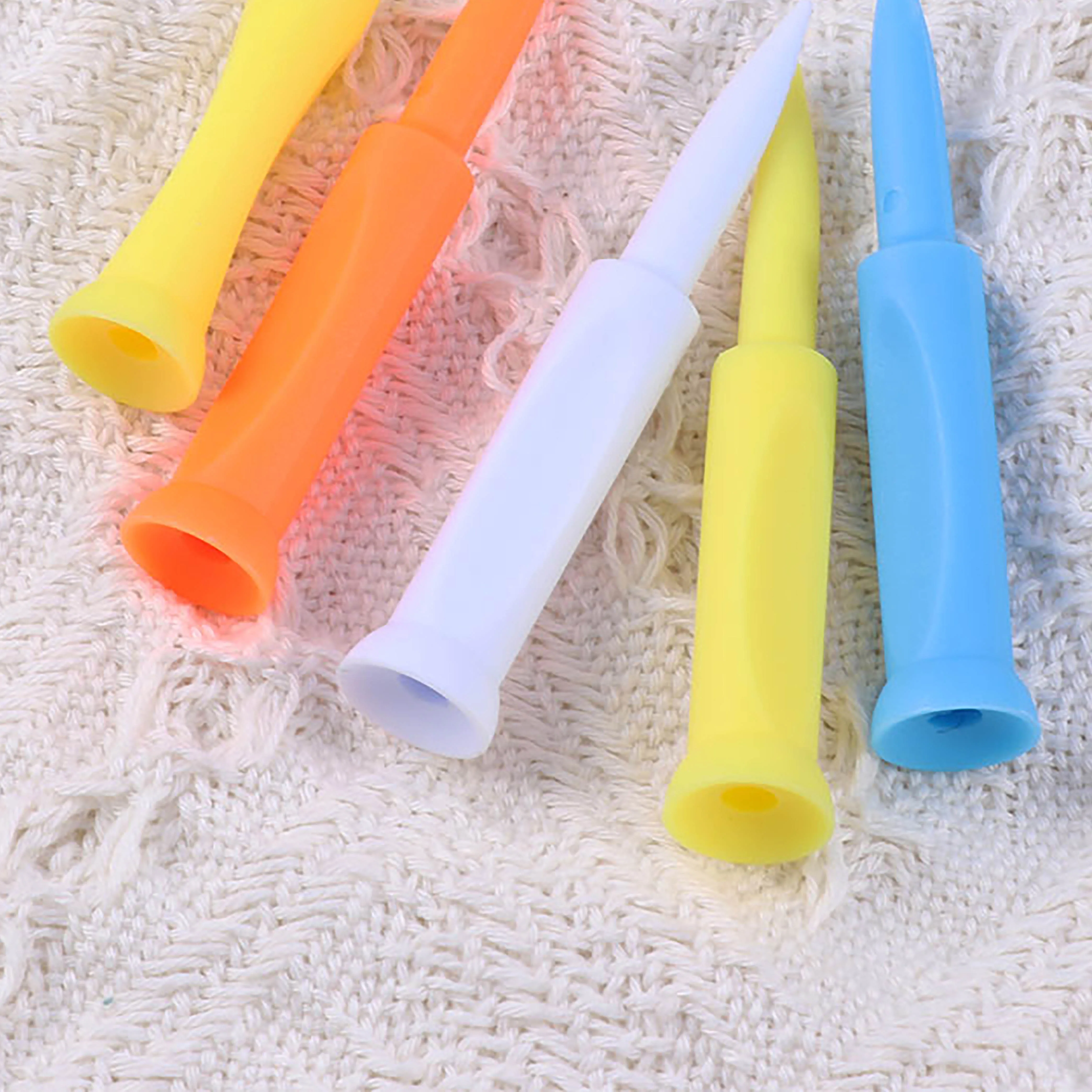 

10pcs Golf Golfs Tees Supplies Durable Plastic Long Life Bright Color Flat Design Golfs Ball Racks Holder Accessories