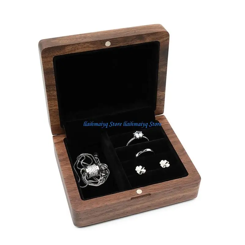 573B Jewelry Box for Men Wooden for Case for Necklace Earring Bracelet