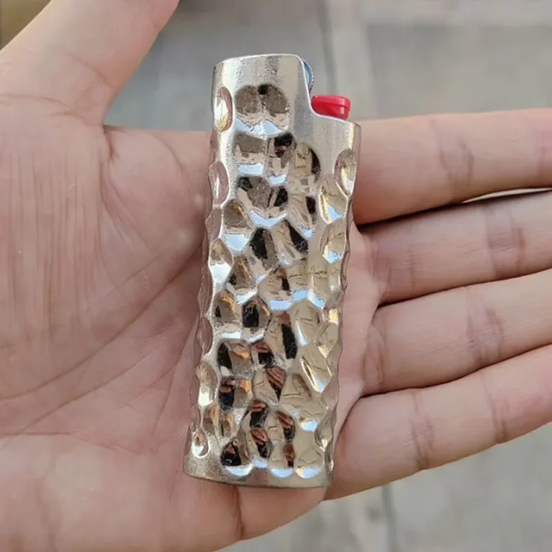 Vintage Heavy Armor Metal Lighter Case Sleeve Holder For Bic Standard Lighters Cover Comfortable Grasp Lighter Shell Type J6