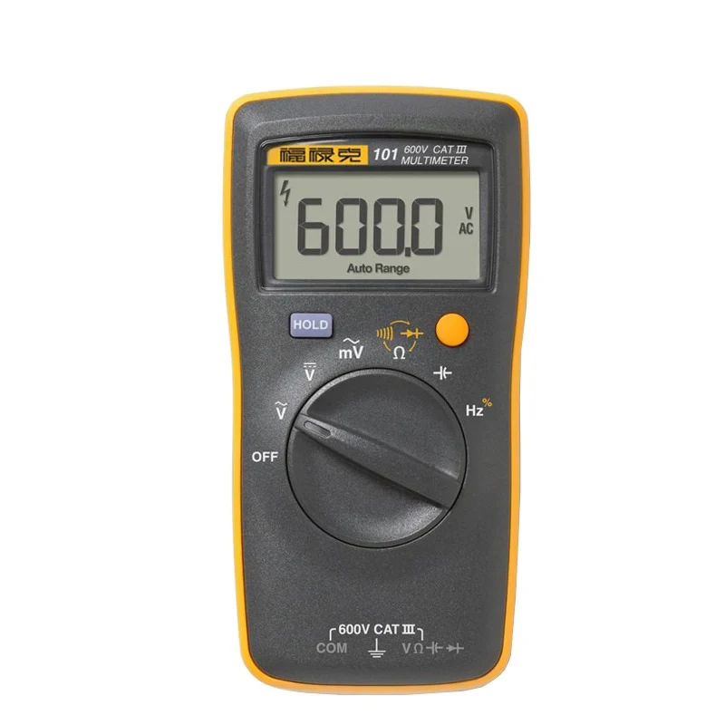 Fluke 101 Basic Palm-sized Mini Pocket auto range Digital Multimeter for AC/DC Voltage Resistance Capacitance