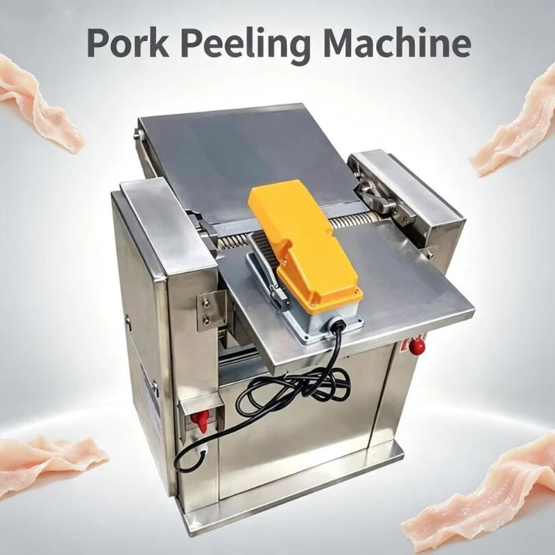 Commercial Pig Pork Meat Skin Peeling Machine Pork Lamb Beef Skin Slice Fat Remove Skinner Cut Machine Skinner Machine