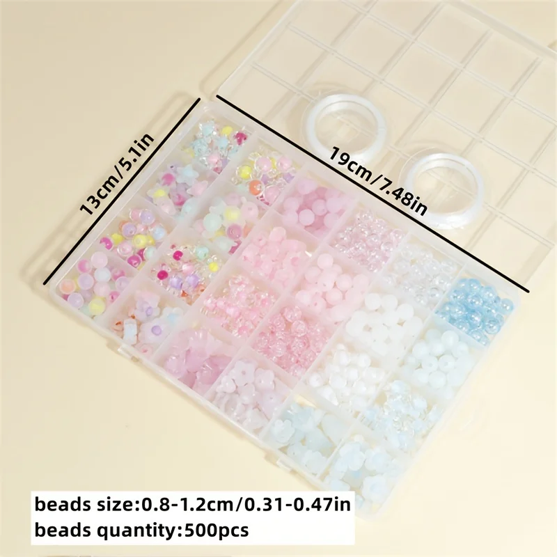 Box Acrylic Multi-Color Mixed Style Set Beads for DIY
