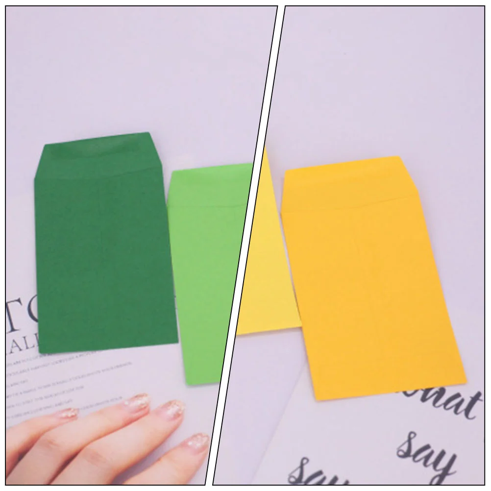 50 Pcs Colored Small Envelopes 9x6cm Liner Mini Heart Shaped Clasp Paper Boxes Cash Storage Gift Key Envelopes