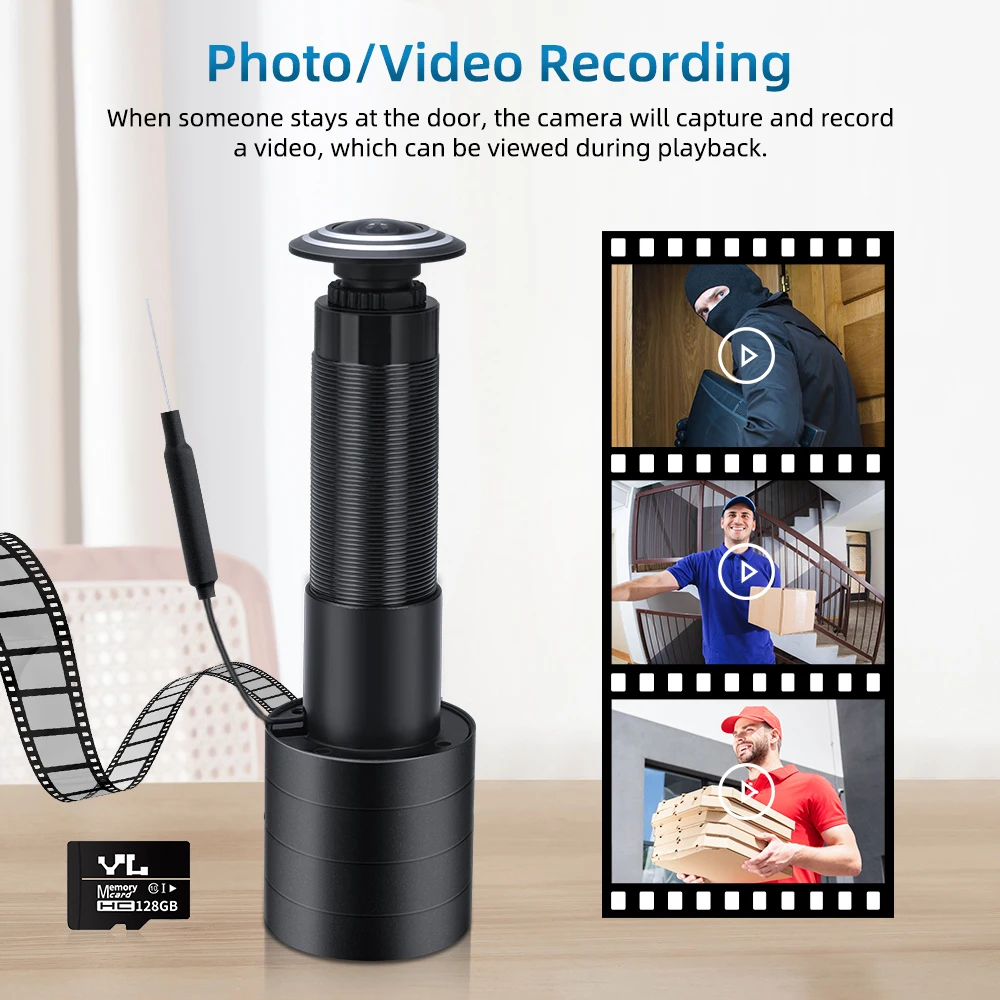 Tuya Smart Video Peephole 2.4G&5G Wifi Camera Motion Detection Door Viewer Video-eye Wireless Intercom Home Security Auto Record