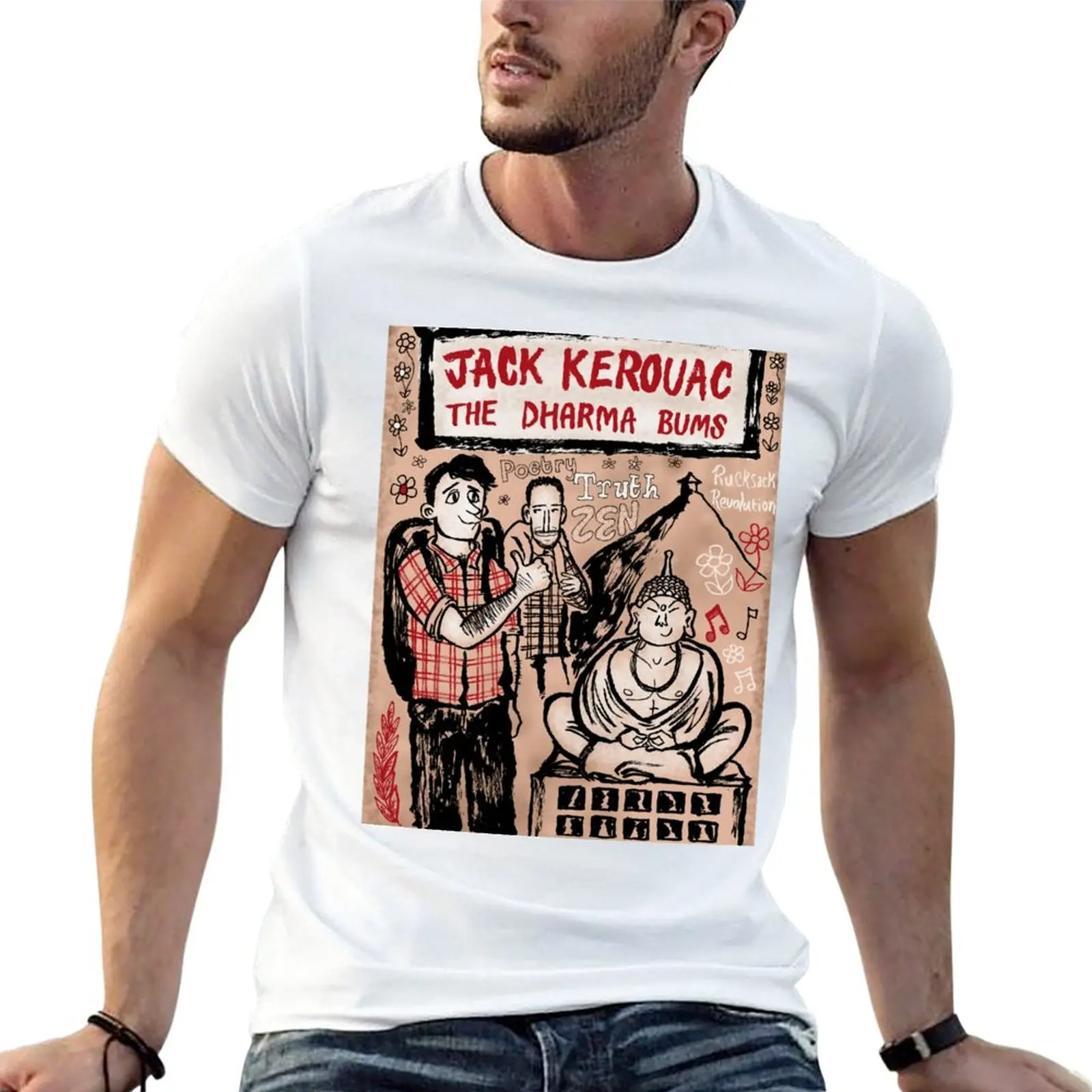 New Jack Kerouac Dharma Bums T-Shirt black t shirts vintage clothes men workout shirt