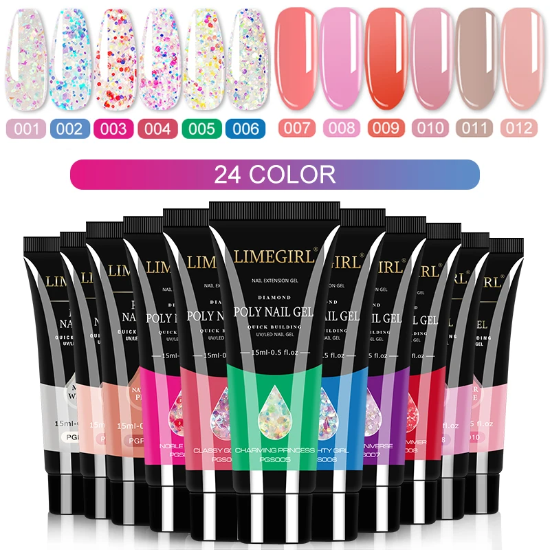 Poly Nail Gel Set 8/6/4 pezzi Poly UV Gel Set per l\'estensione delle unghie Finger All For Quick Building Gel Extension Gel Set Manicure