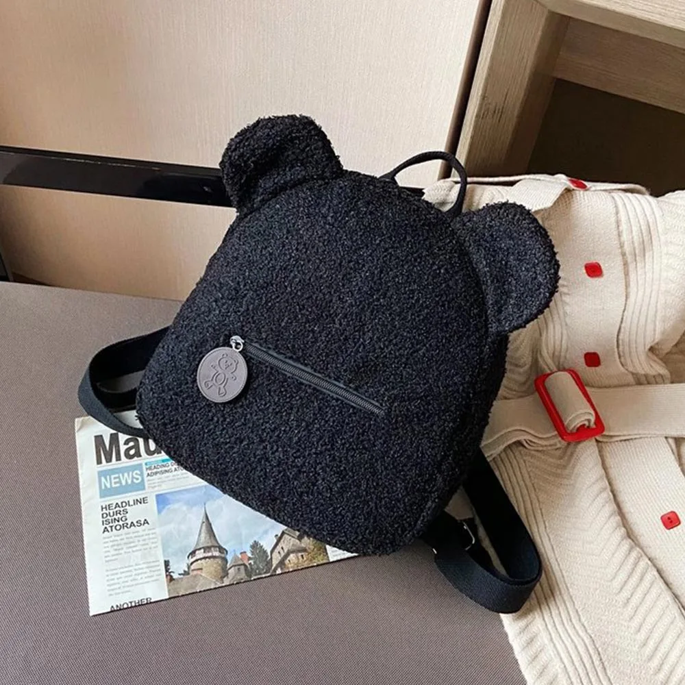 

Fashion Cute Bear Women's Bear Backpacks Multi-Function Plush Kids Shoulder Bag Portable Shopping Rucksacks Outdoor