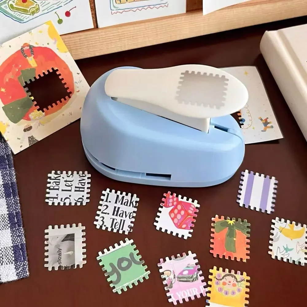 Postage Stamp Pattern Punch Labor Saving Embossing Tool for Scrapbooking Journaling DIY Craft Handmade Craft Making Punch