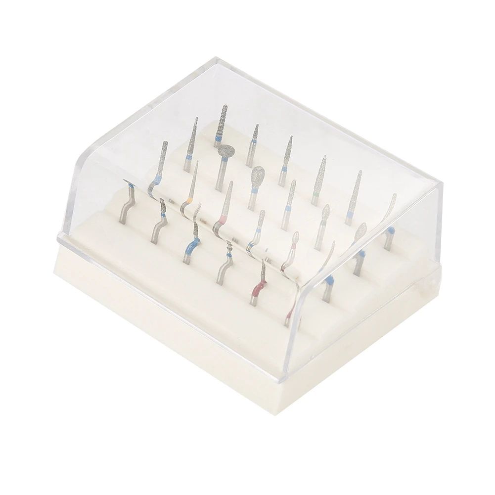 24 Holes Dental Burs Holder + Dental Disinfect Aluminium Instrument Diamond Burs Drill High Speed Block Box Teeth Whitening Tool