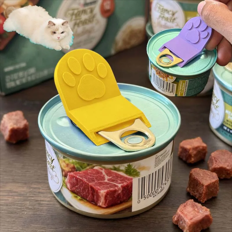 Practical New 2026 Pet Canned Food Opener Cat Dog Canned Opening Puppy Feeding Mixing Pet Wet Food Corkscrew Dog Accessories