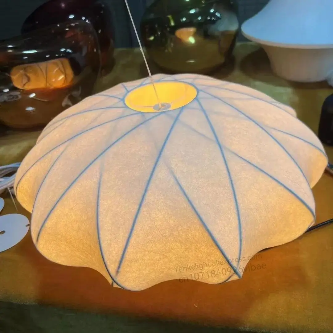 نسيج الحرير قلادة LED مصباح الدنمارك مصمم الحد الأدنى معلقة ضوء لغرفة المعيشة فندق مطعم الشمال ديكور المنزل