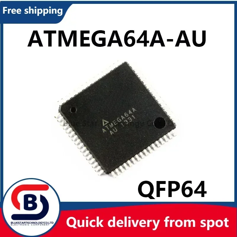 Free Shipping 10-50pcs/lots ATMEGA64A-AU ATMEGA64A ATMEGA64 QFP64 Quick delivery from spot