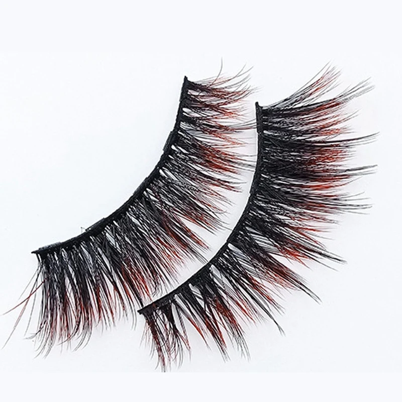 BAAU 5 Pairs Of Mixed Style Color Magnetic False Eyelashes Waterproof Eyeliner Tweezers Set Thick Magnetic False Eyelashes