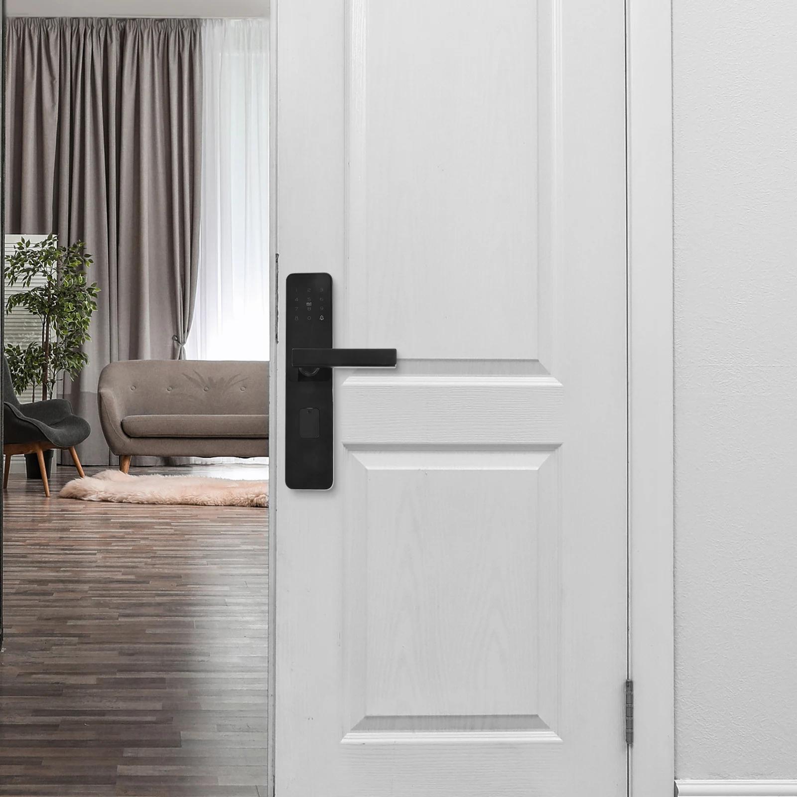 

Door Lock Password None Electronic Model Grey Multiple Unlocking Methods Remote Remote And Convenient None New