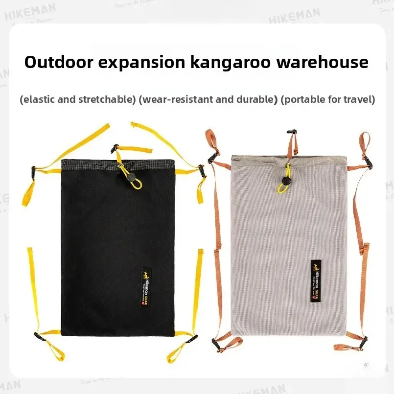 Backpack Expandable Storage Pouch Expandable Mesh Kangaroo Pouch Ultralight Hiking Camping Breathable Outdoor Gear Storage Pouch view 2