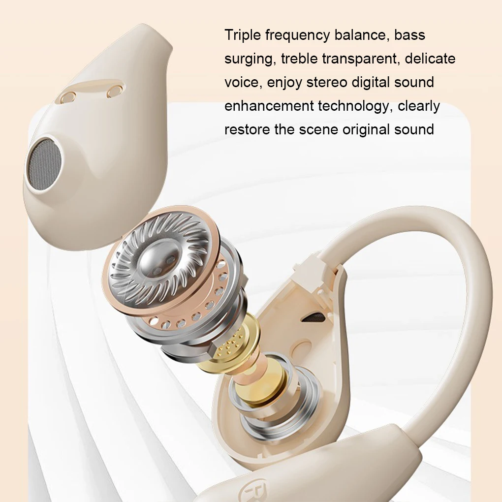 Earbuds penerjemah suara HD tahan lama, daya tahan baterai untuk multi-skenario nyaman dipakai