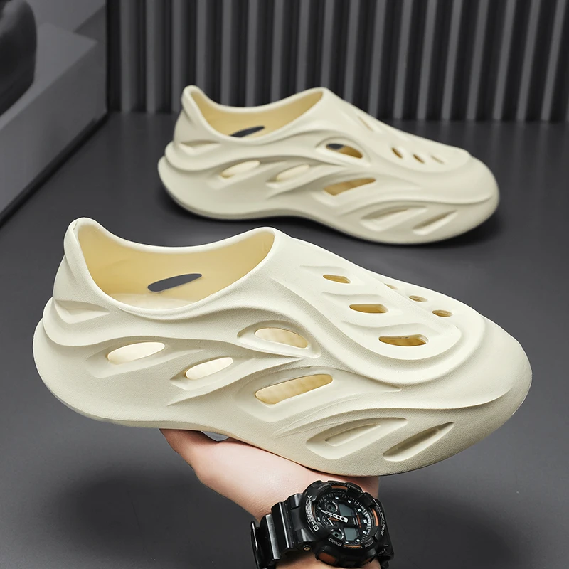 

2025i кокосовые тапочки yeezy, сандалии на толстой подошве с облаком, летние модные пляжные мужские тапочки с мягкой подошвой, женские сандалии, шлепанцы из ЭВА