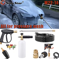 High Pressure Wash Accessary M22-14 Hose Universal Foam Cannon Pressure Gun&Extension Wand 3/8