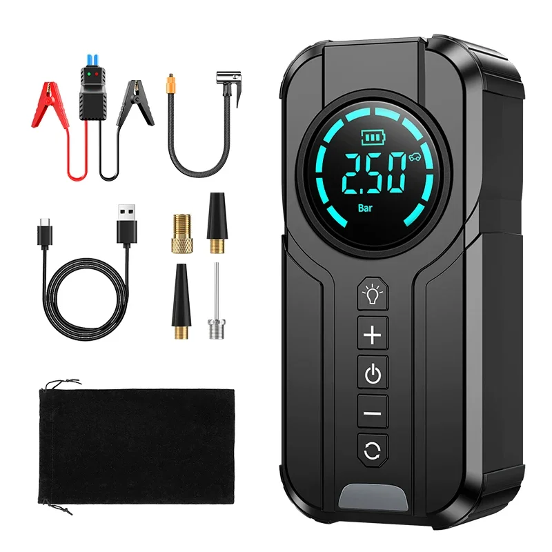 

Portable 12V Car Power Bank Multi-Functional Jump Starter 1500A Peak Current Battery Booster Flashlight Pickup for Trucks Cars