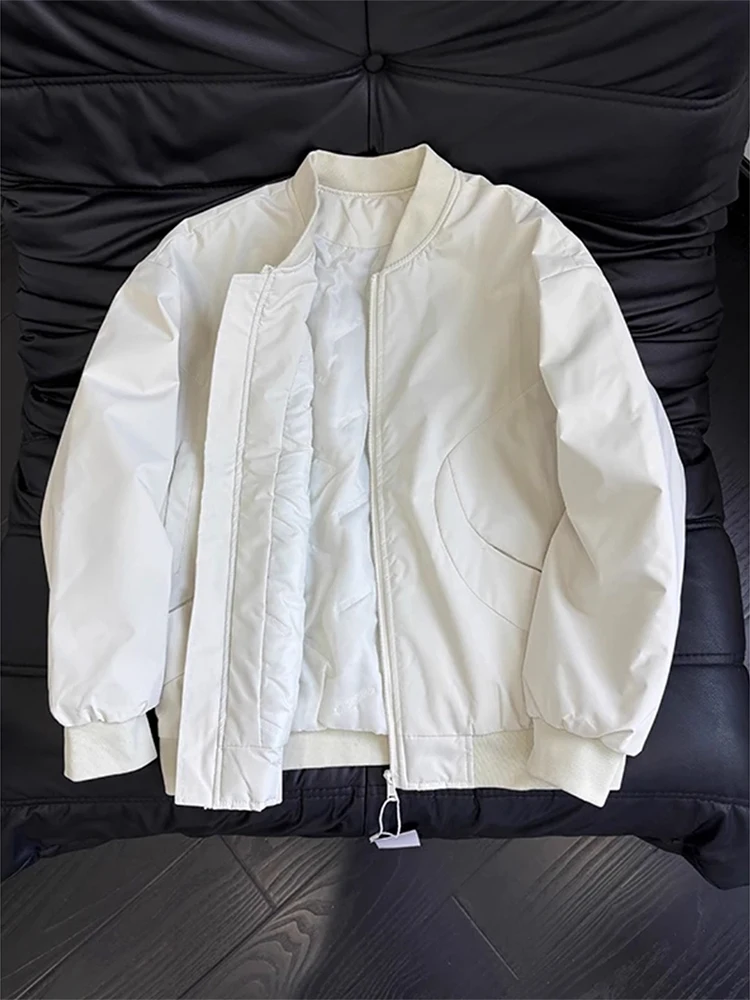 

Мужская хлопковая куртка-пилот Cleanfit, зимнее тонкое светло-хаки MA, бейсбольное пальто на молнии с застежкой-молнией, теплое пальто-стойка