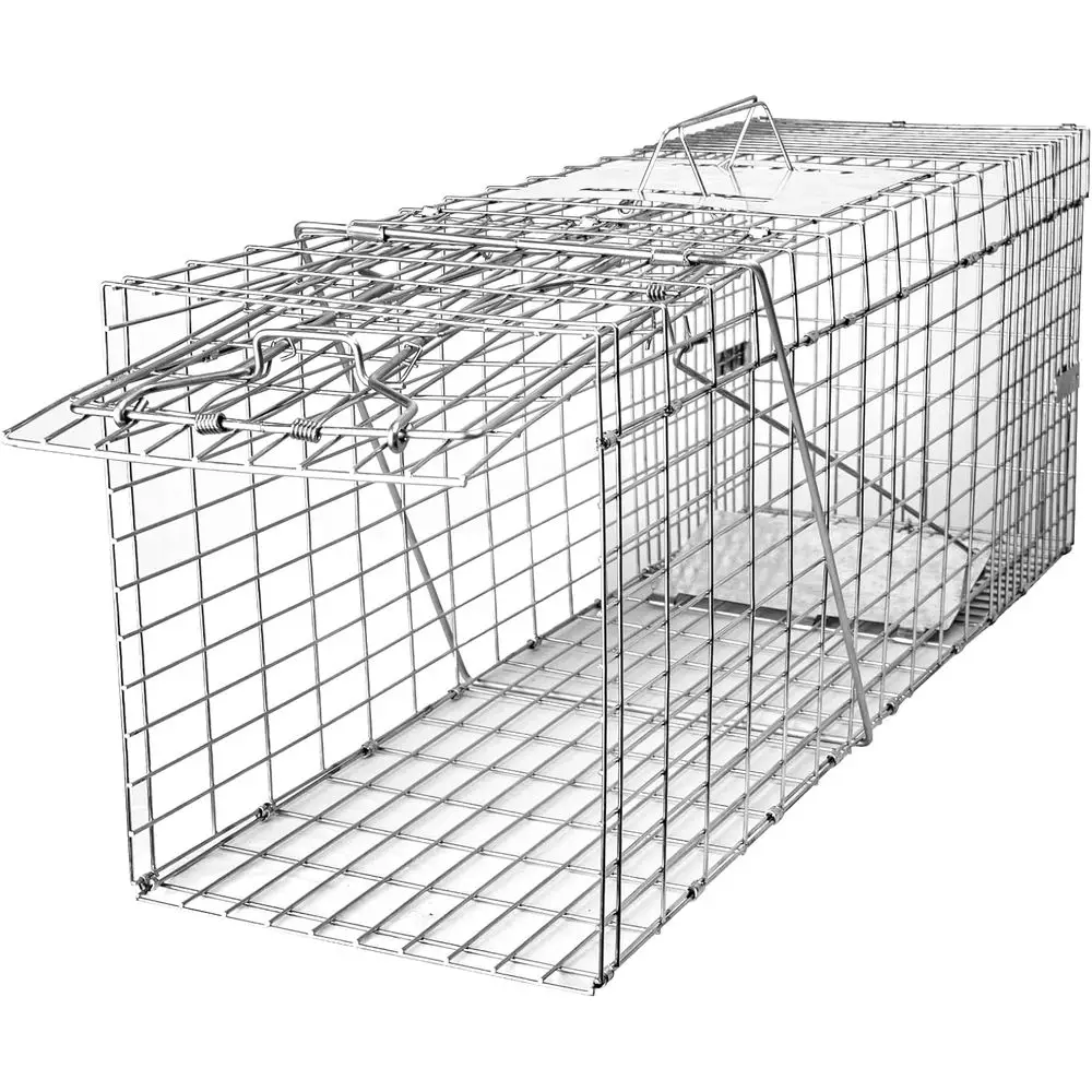 

32" Live Animal Cage Trap, Heavy Duty olding Raccoon Traps, Humane Cat Trap or Stray Cats, Raccoons, Squirrel, Skunk, Mole, Grou