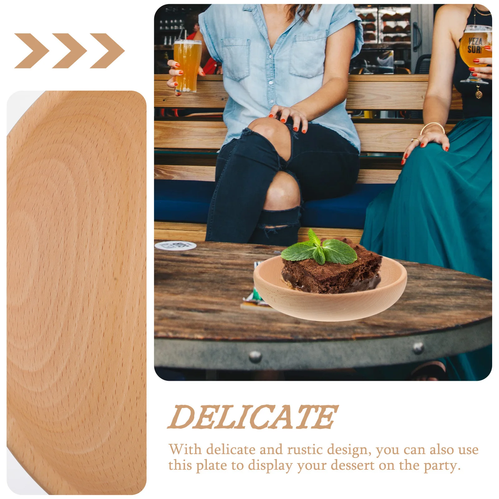 

Wooden Serving Plate Elegant Workmanship Christmas Thanksgiving Wedding Birthday Platter Wooden Plates Wood Plates