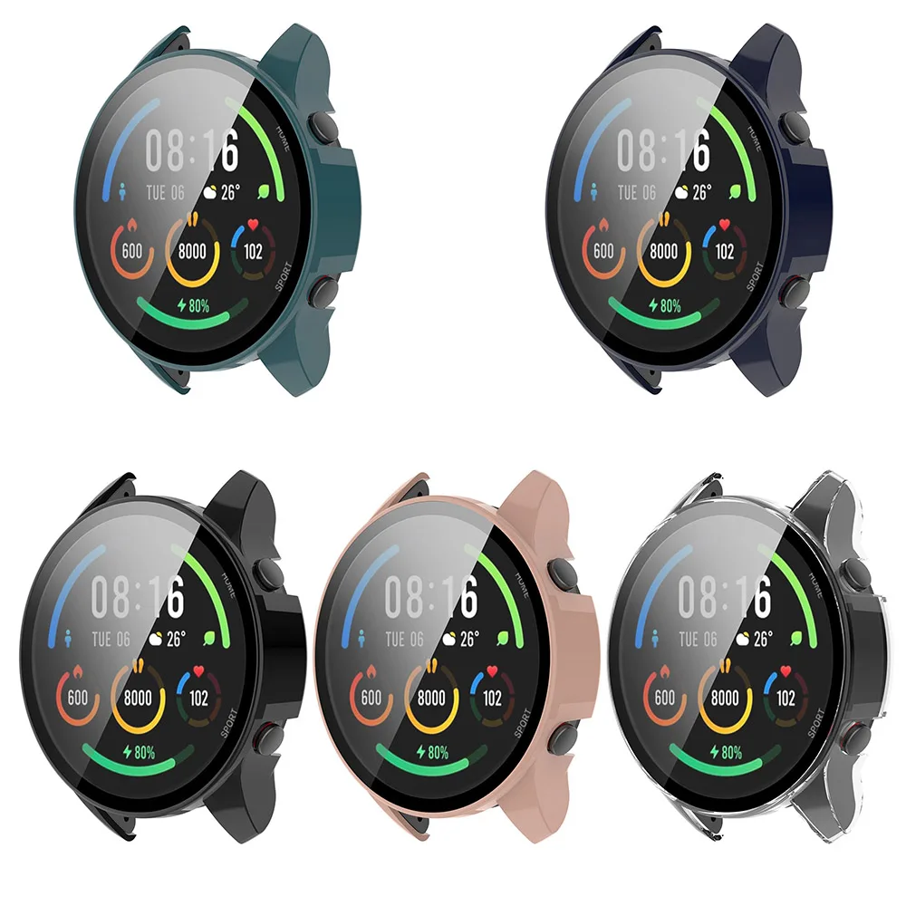 PC+Glass Protective Case For Xiaomi Watch Color Sport Edition Full Screen Protector Shell Cover