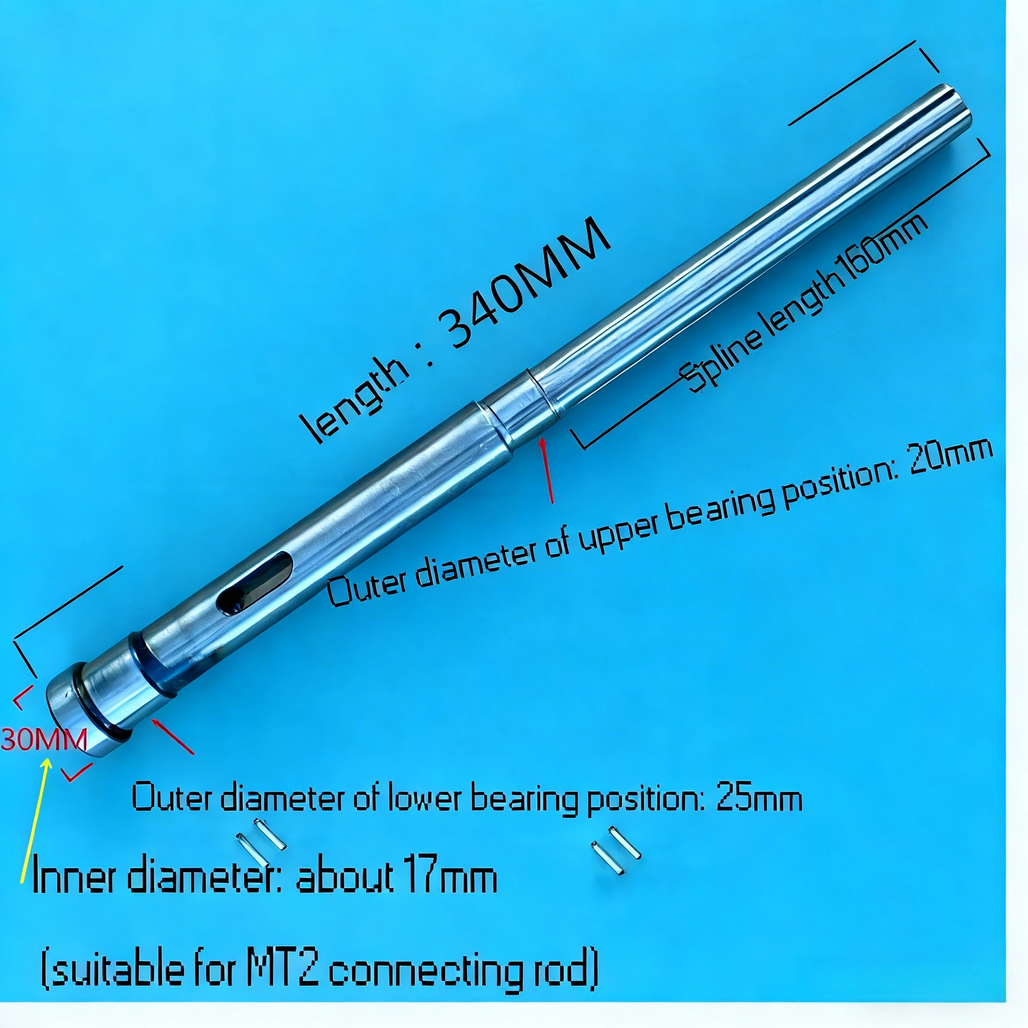 Suitable for ZQ4120 Drilling Accessories,Spindle,Transmission Shaft Spline Sleeve,Gear Shaft Pulley,Drilling Machine Accessories