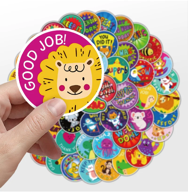 10/25/50pcs Kids Award Reward Stickers Graffiti for DIY Boys Girls Scrapbook Suitcase Water Bottle Phone Laptop Guitar Decal