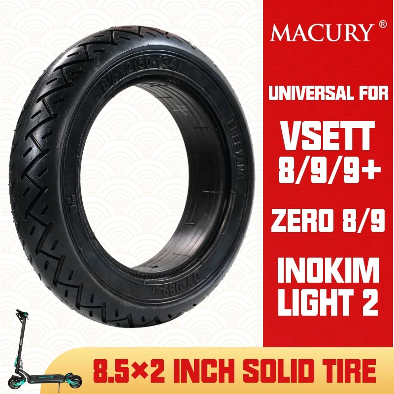 

8.5 Inch Solid Tyre for VSETT 8 9 9+ ZERO 8 9 INOKIM Light 2 Electric Scooter 8.5x2 Tubeless Tire Anti-Punctured Honeycomb