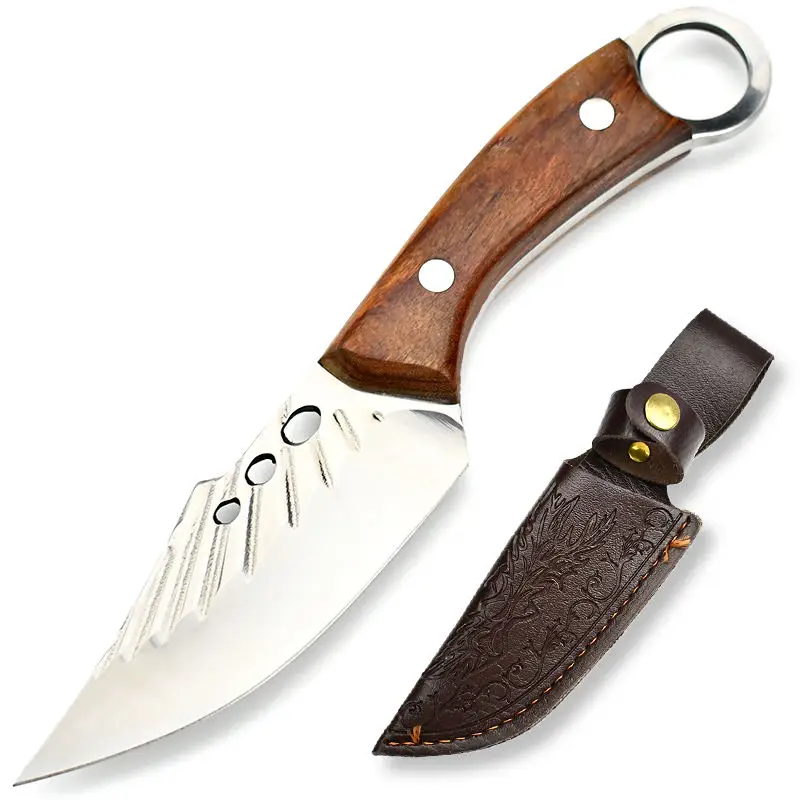 Ring Knife - Hand-forged Bone-cutting Knife Slicing Meat Knife Skinning And Chopping Multi-functional Sharp Cutting Edge