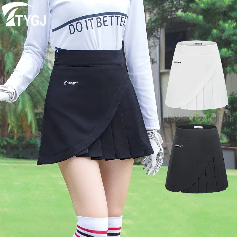 Women's Summer Short Skirt Sports Girl Wear Anti-Exposure Pleated Skirt Slim Shorts Ladies Running Badminton Tennis Golf Skorts