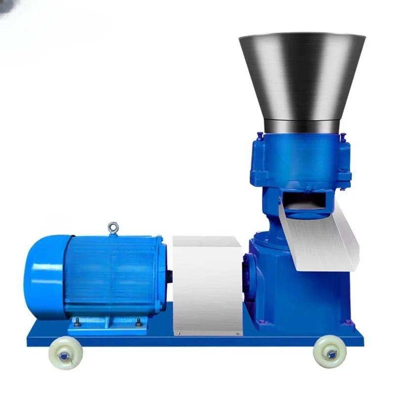 new 220V animal feed pelletizer steel and stainless steel animal feed grinder including motor and screen spare parts