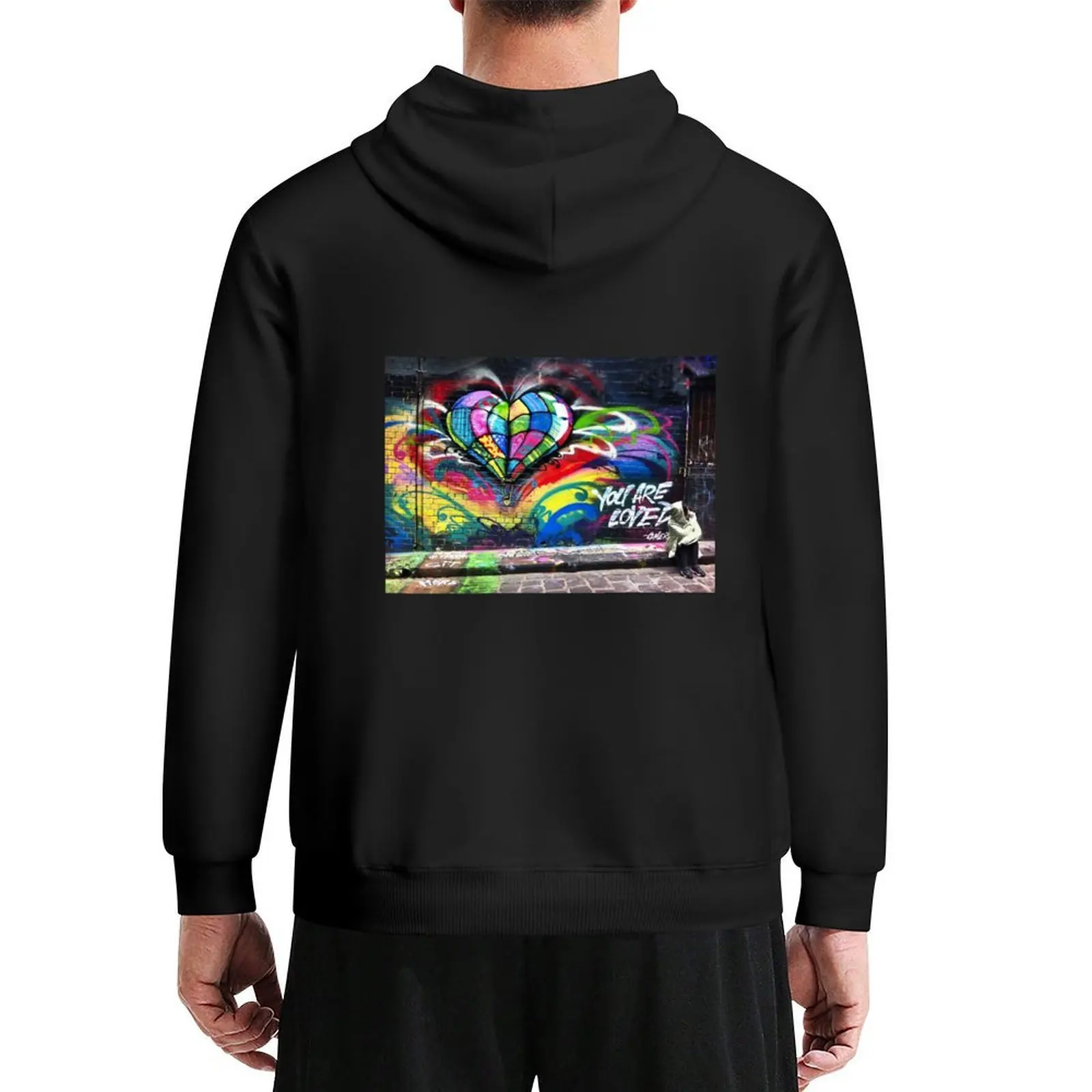 

You are Loved ~ Hosier lane graffiti Hoodie men's winter sweater clothes for men blouse autumn clothes mens hoodies