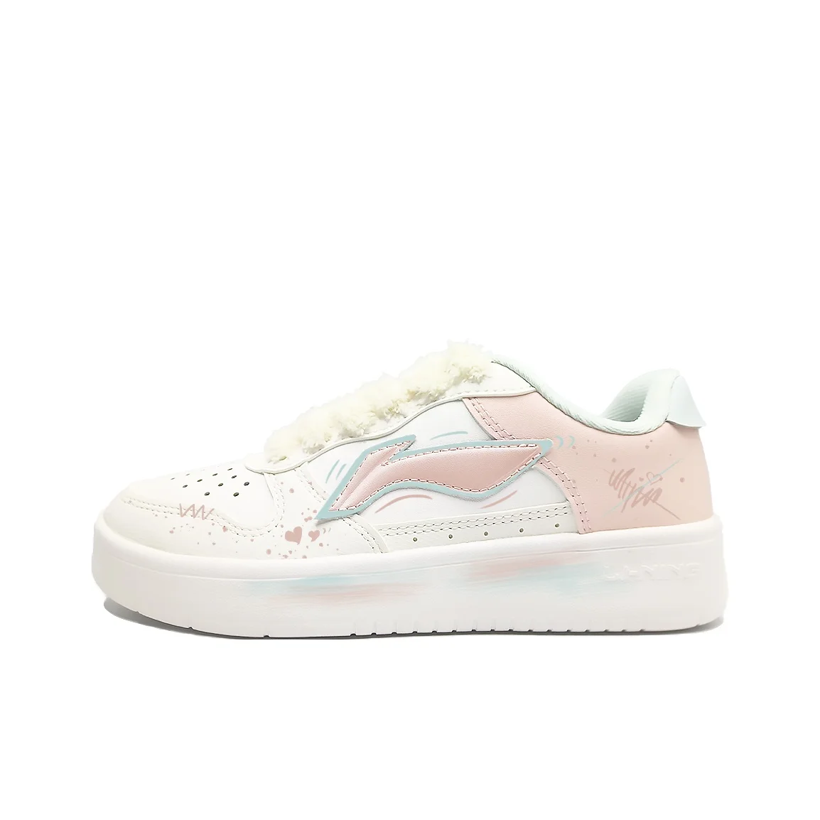 li-ning-floating-boat-slip-resistant-cushioning-abrasion-resistant-low-top-skateboard-shoes-women's-pink-agcs420-4-team499