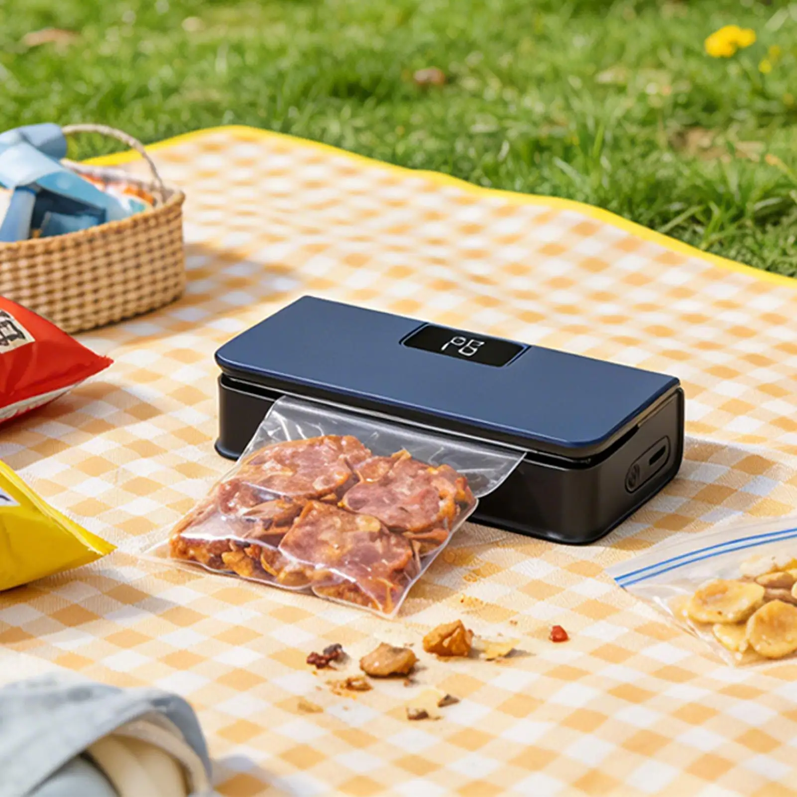 Mini Heat Sealer Plastic Bag Heat Sealing Machine Rechargable Plastic Storage Package Sealer Handheld Clip Bag Food Heat Sealer