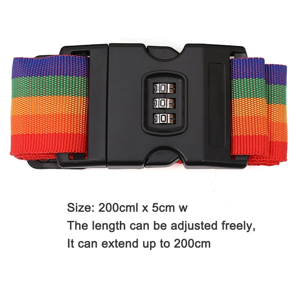 

Password Lock Luggage Strap Travel Suitcase Buckle Strap Protect Your Luggage Suitcase Baggage Belt Safety Suitcase Belt